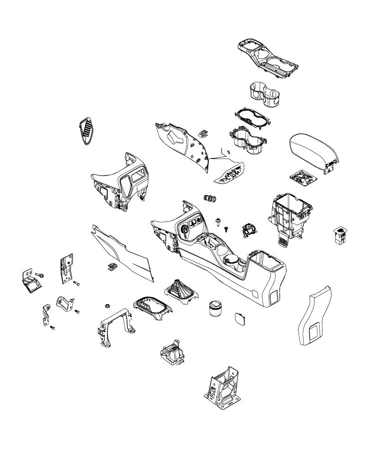 Diagram Floor Console, Front. for your 1999 Chrysler 300  M 