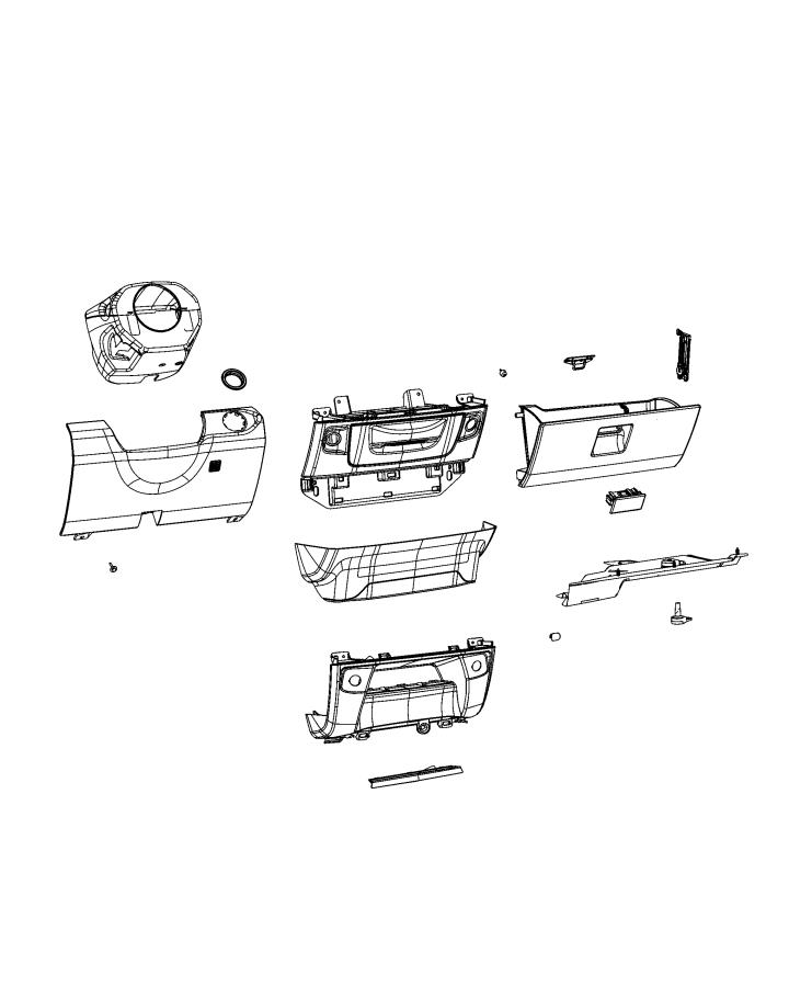 Diagram Instrument Panel, Lower. for your Ram 1500  