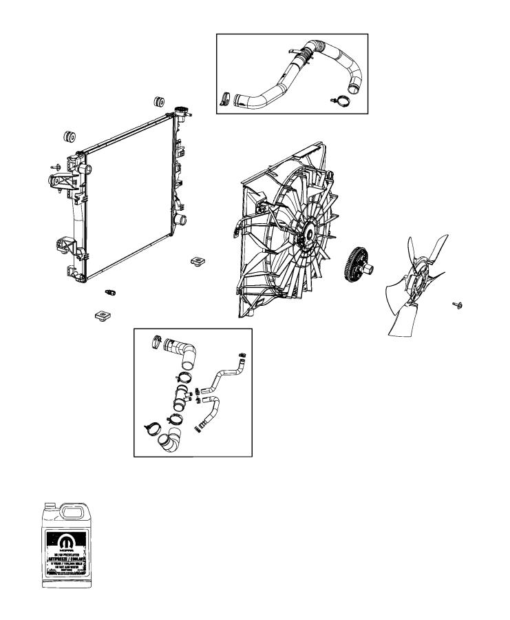 Diagram Radiator and Related Parts. for your 2006 Ram 3500   