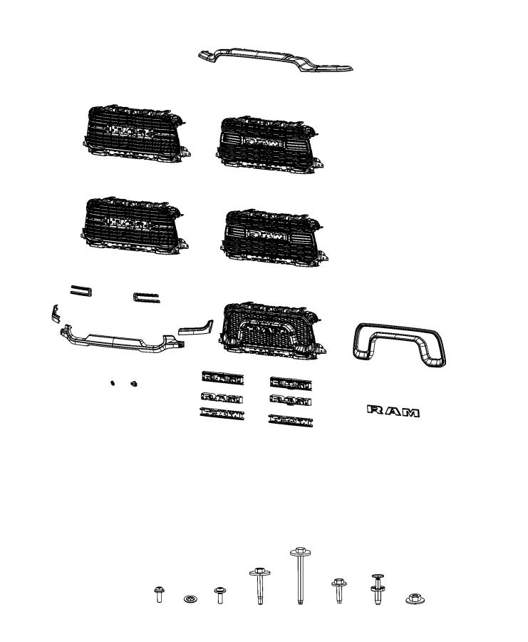 Diagram Grilles. for your 2021 Jeep Wrangler   