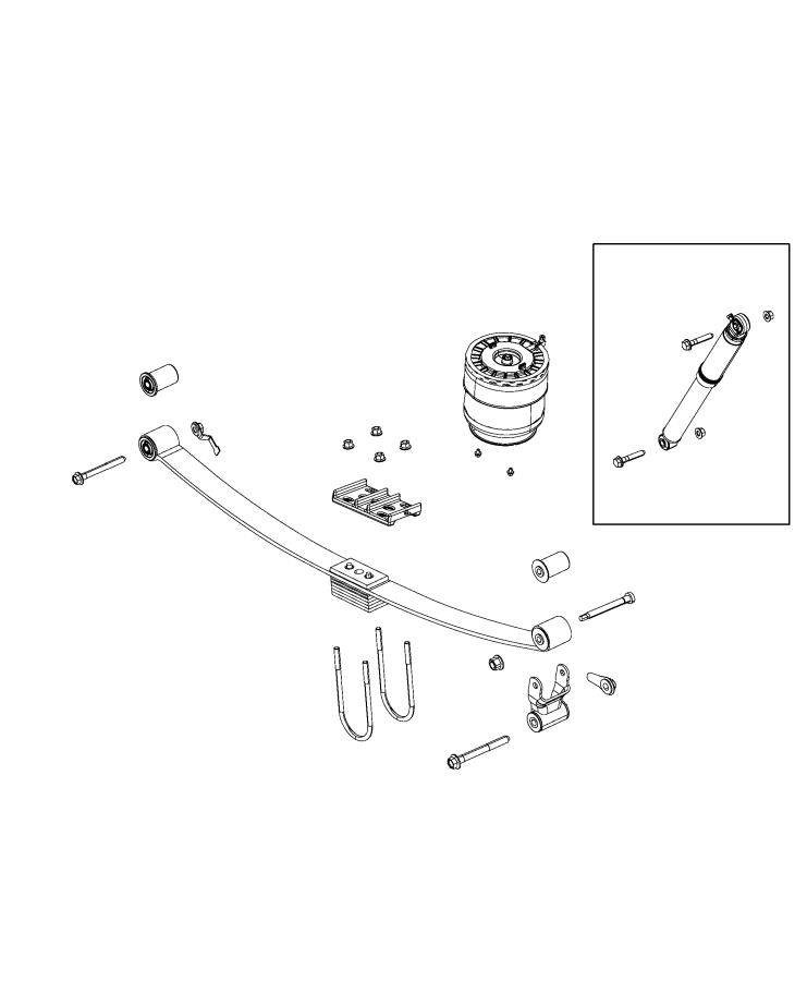 Diagram Suspension, Rear. for your 2021 Ram 3500   