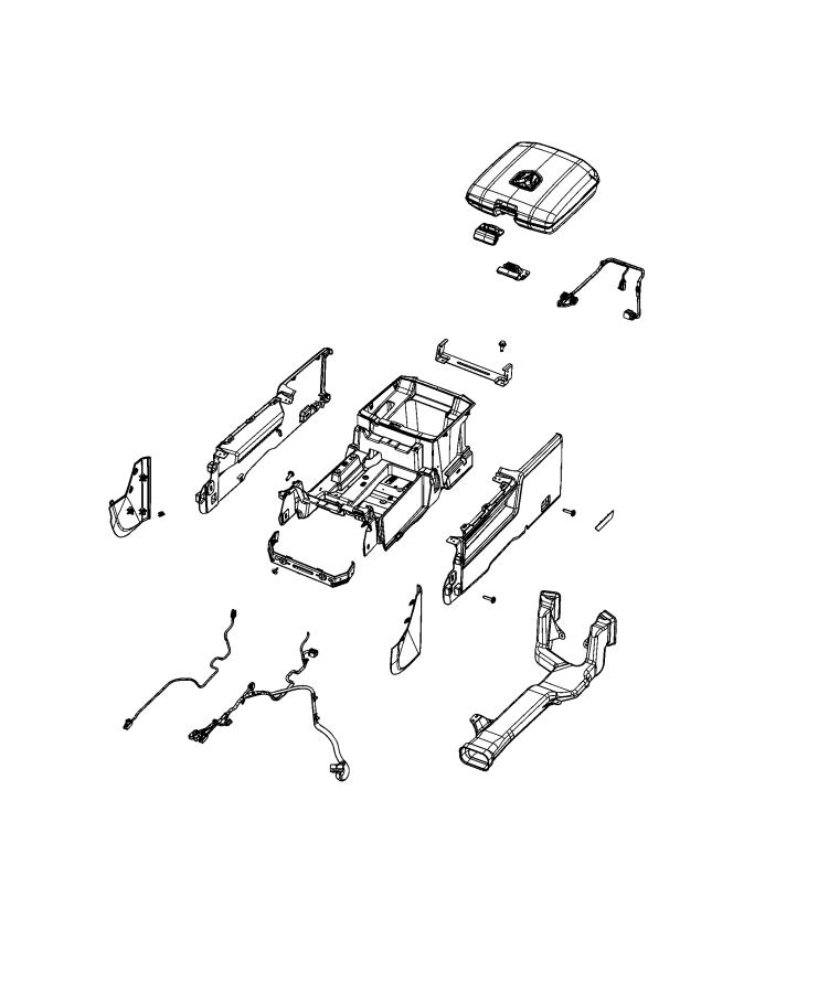 Floor Console, Front. Diagram