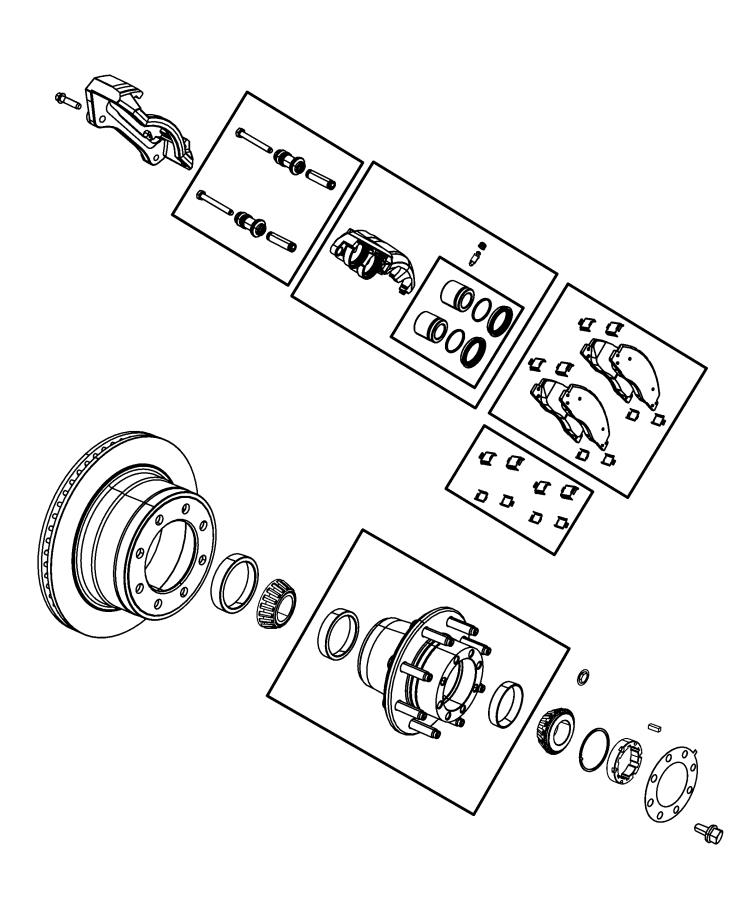 Diagram Brakes, Rear. for your 2021 Ram 2500   