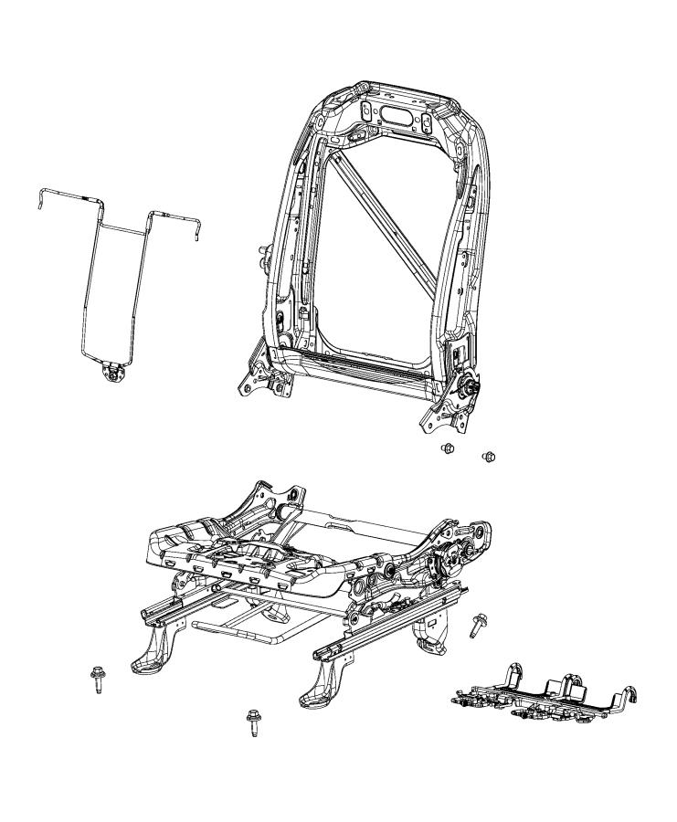 Full size assembly image of Adjusters, Recliners, Shields and Risers - Driver Seat. (1/1)