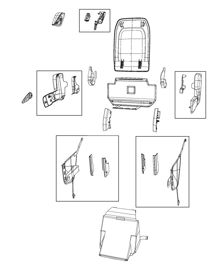 Second Row - Rear Seat Hardware, Bucket. Diagram