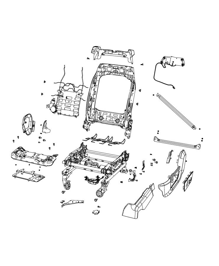 Adjusters, Recliners, Shields and Risers - Driver Seat. Diagram