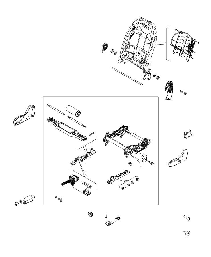 Diagram Adjusters, Recliners, Shields and Risers - Passenger Seat. for your 2000 Chrysler 300  M 