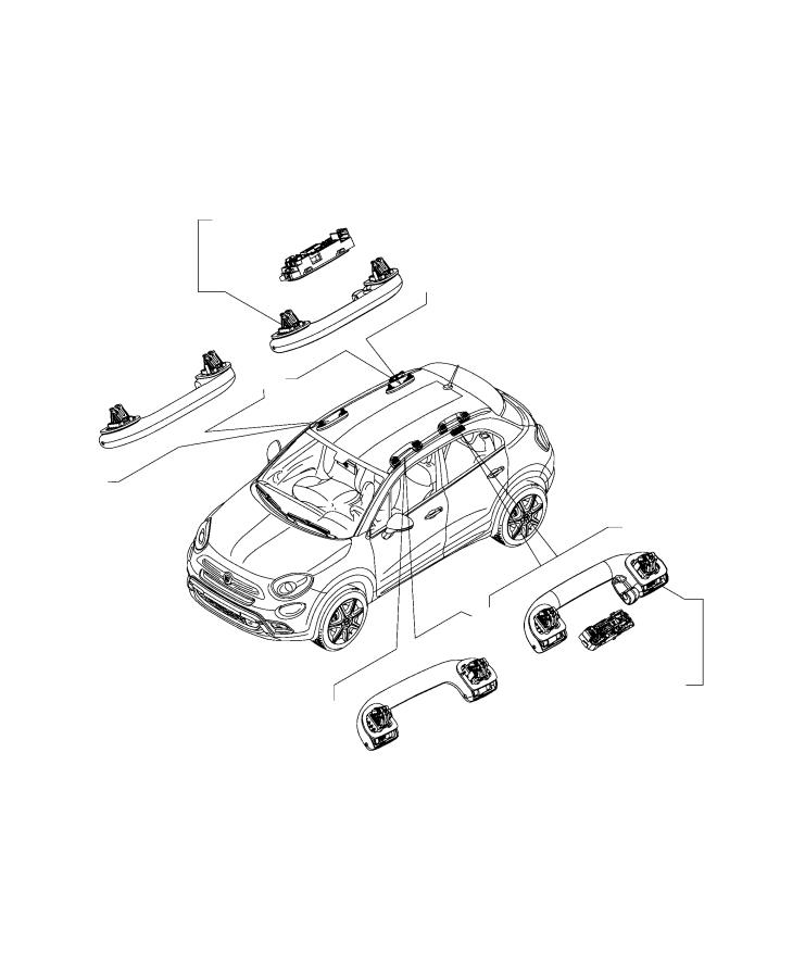 Diagram Lamps, Interior. for your 2000 Chrysler 300  M 