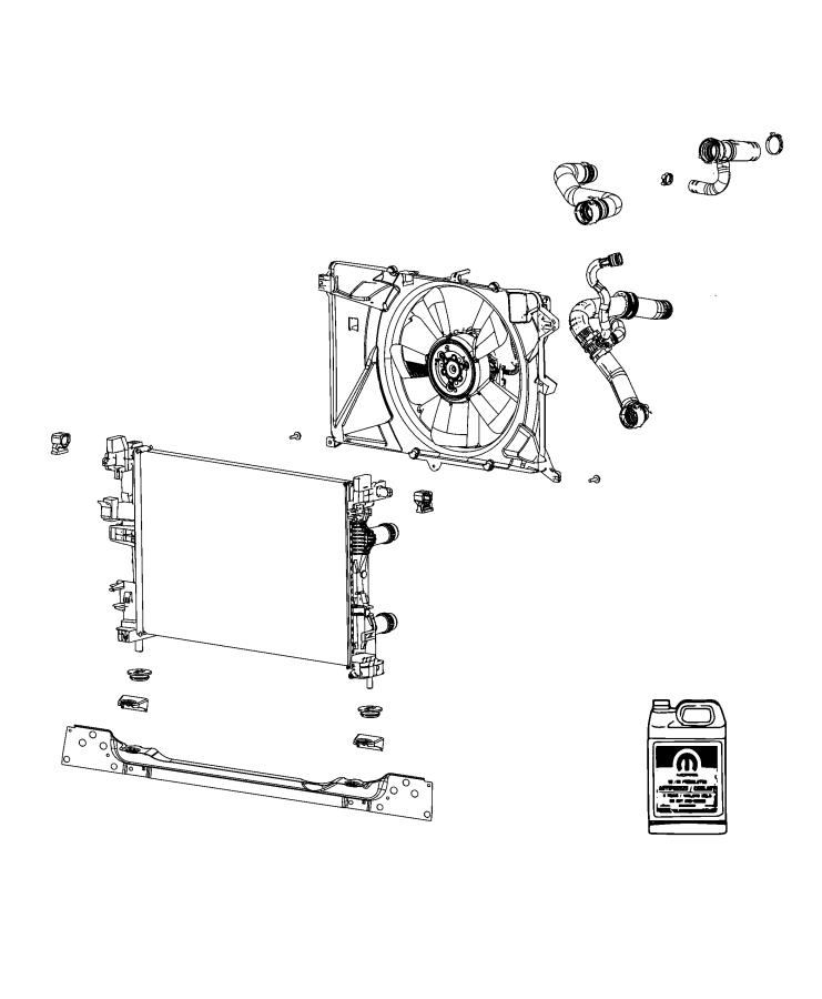 Diagram Radiator and Related Parts. for your 2000 Chrysler 300  M 