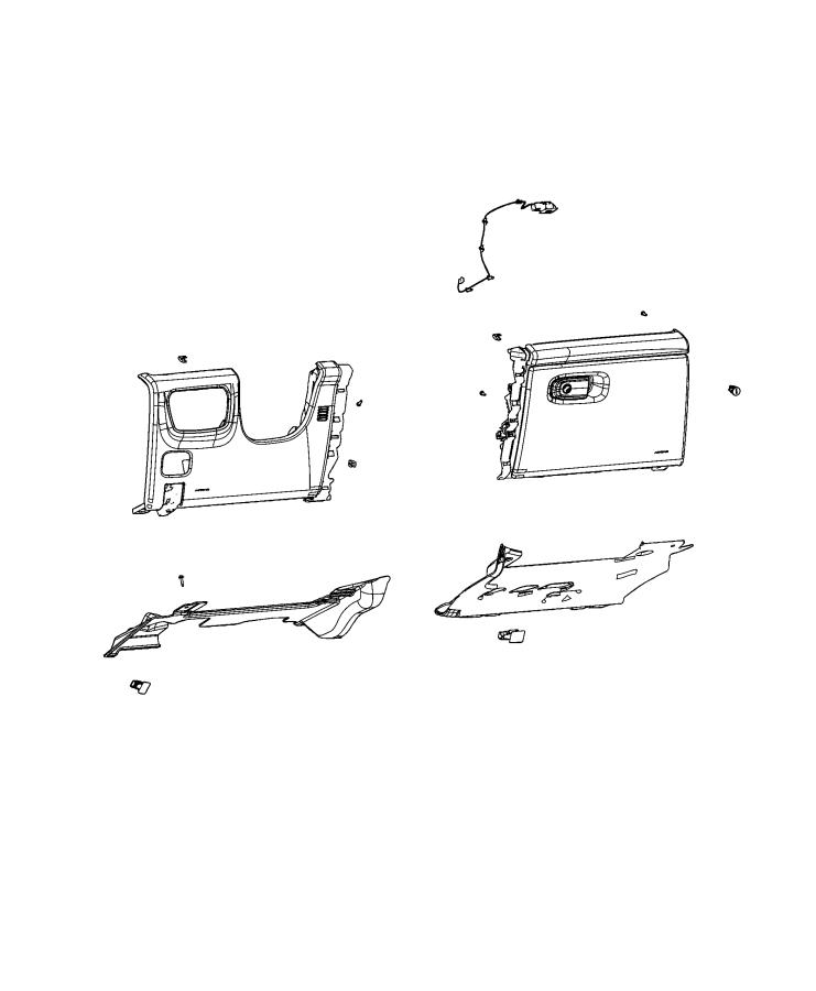 Diagram Instrument Panel, Lower. for your Jeep Grand Cherokee  