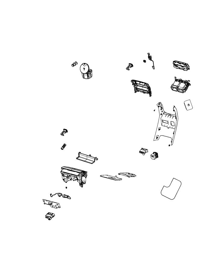 Floor Console, Front. Diagram