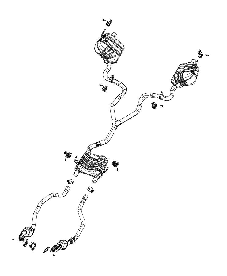 Diagram Exhaust System. for your 2006 Jeep Grand Cherokee   