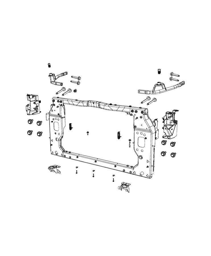 Diagram Radiator Support. for your 2020 Jeep Cherokee Trailhawk  