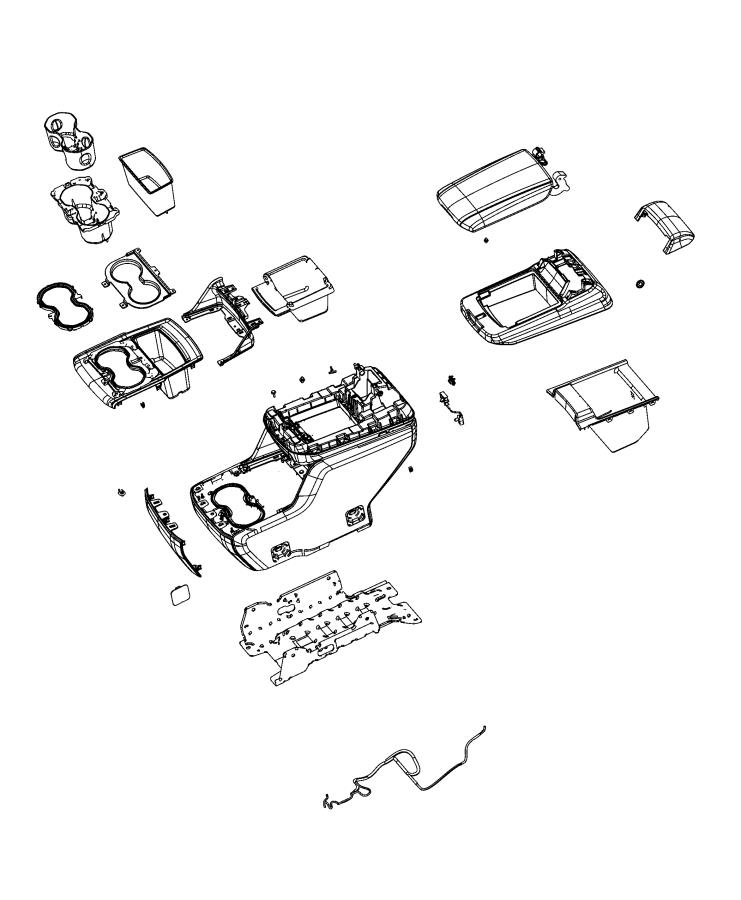 Floor Console, Rear. Diagram