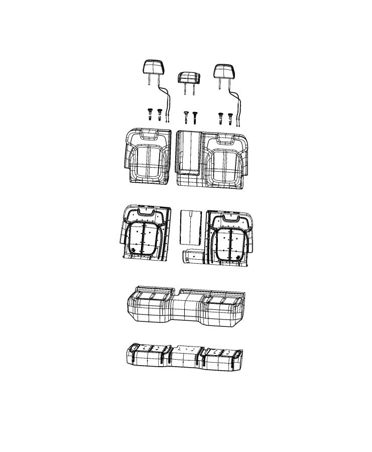 Diagram Rear Seat, Split Seat. for your 2000 Chrysler 300  M 