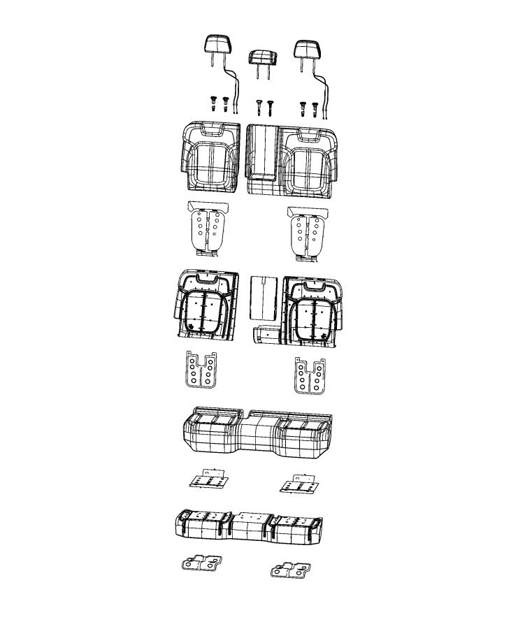 Diagram Rear Seat, Split Seat. for your 2000 Chrysler 300  M 