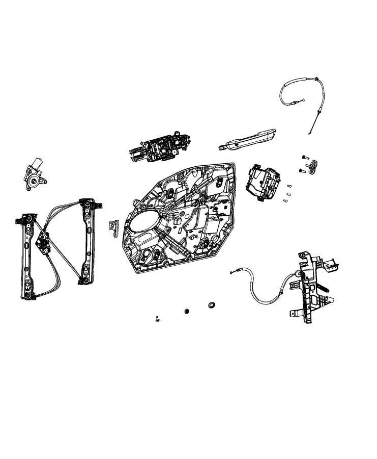 Diagram Front Door, Hardware Components. for your 1999 Chrysler 300  M 