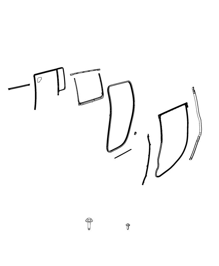 Diagram Weatherstrips, Rear Door. for your 2004 Chrysler 300  M 