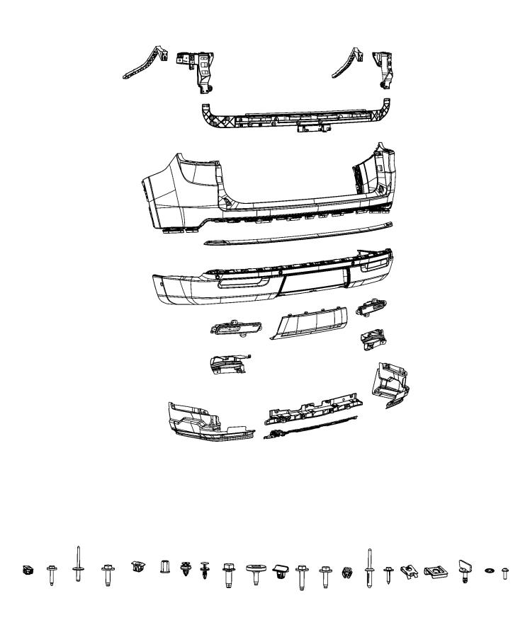 Diagram Fascia, Rear. for your 2001 Chrysler 300  M 