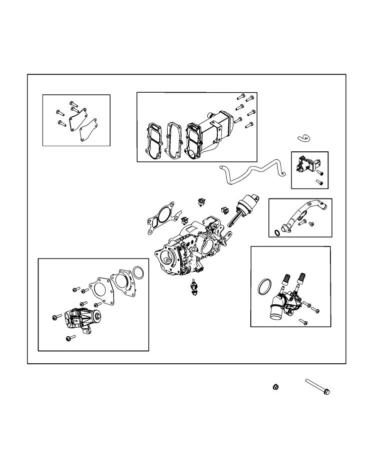 Diagram EGR Valve, High Pressure. for your 2022 Jeep Renegade   