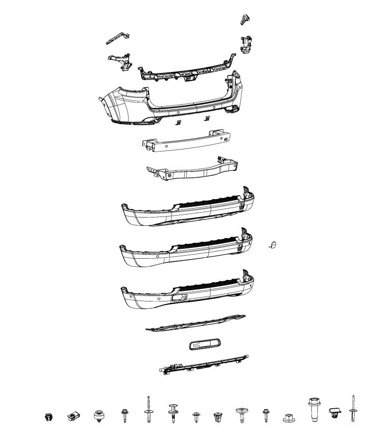 Diagram Fascia, Rear. for your 2008 Jeep Compass   