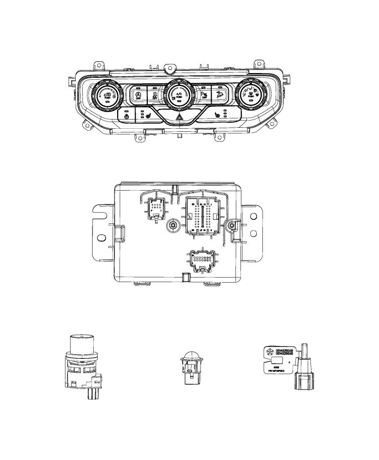 Full size assembly image of A/C and Heater Controls. (1/1)