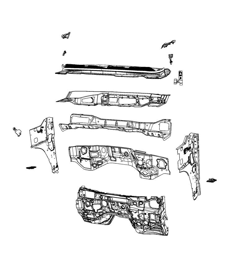 Diagram Cowl, Dash Panel and Related Parts. for your Ram PROMASTER CITY WAGON  