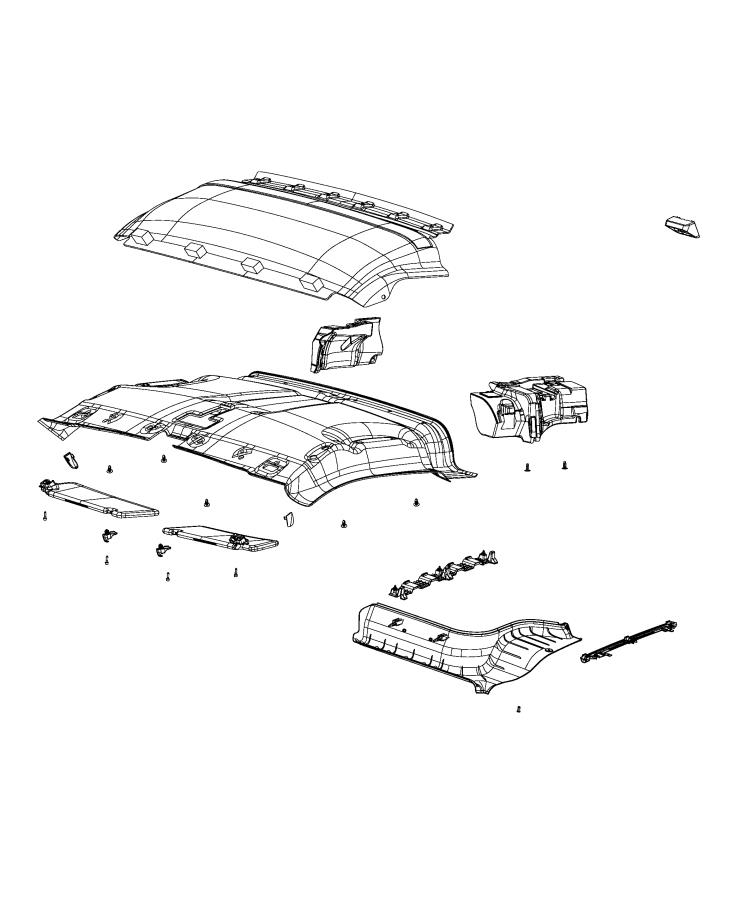 Diagram Headliners and Visors. for your 2018 Ram ProMaster City   