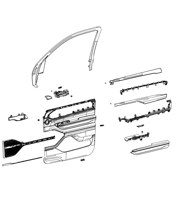 Diagram Front Door Trim Panels. for your Jeep