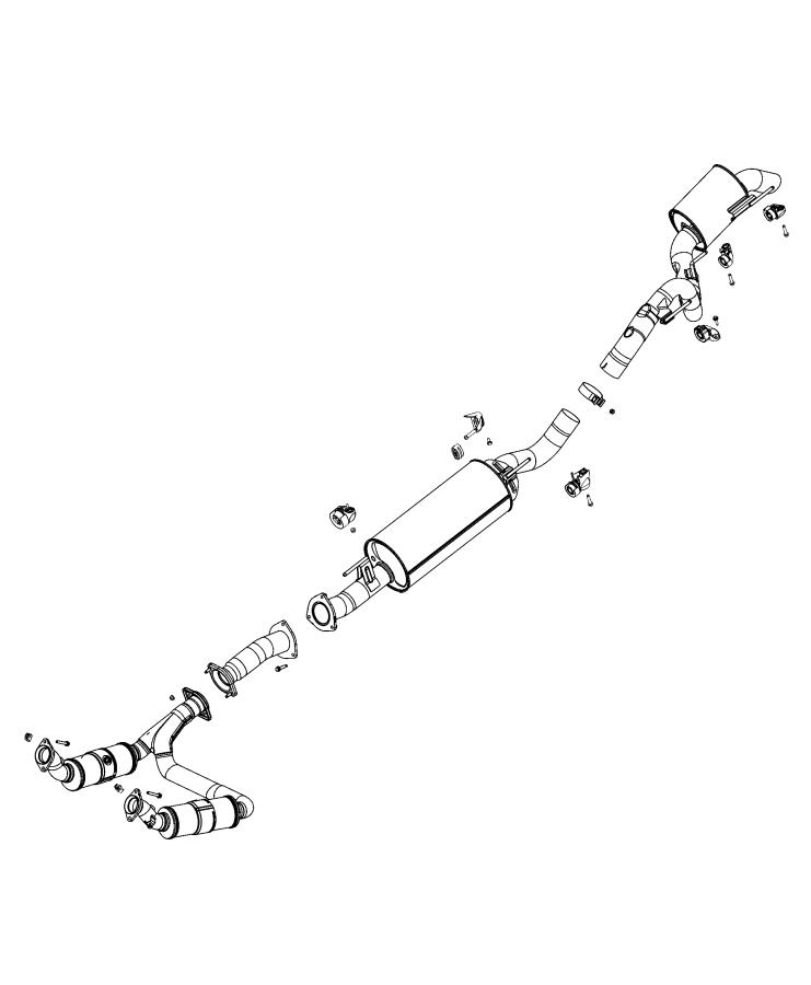 Diagram Exhaust System. for your Jeep