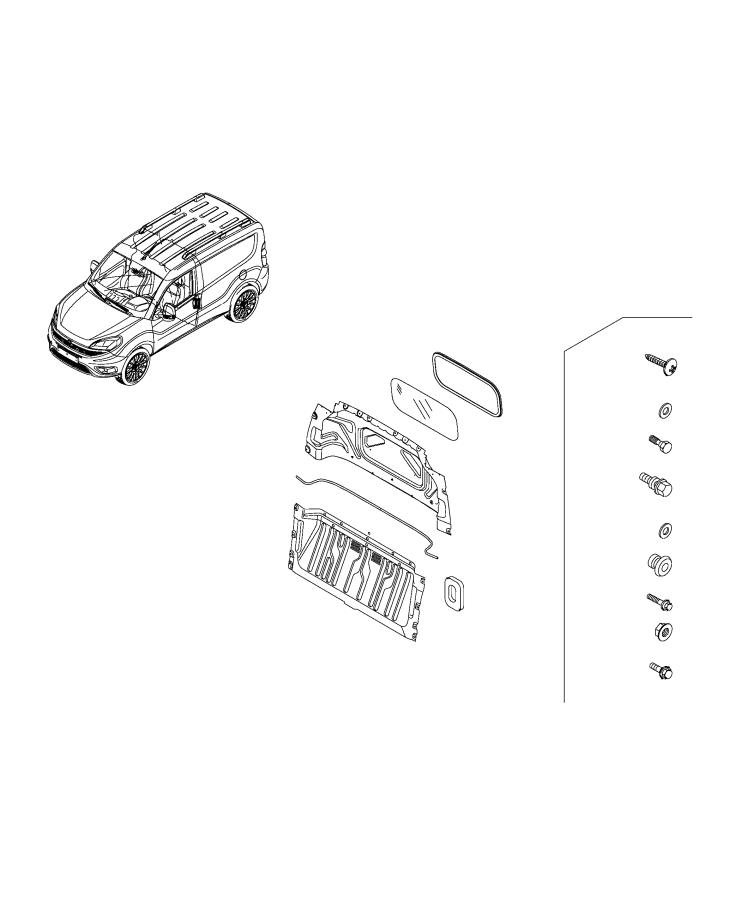 Diagram Rear Cab Trim Panel. for your Ram ProMaster City  