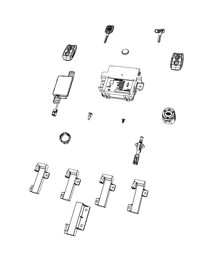 Diagram Receiver Modules, Keys and Key FOBs. for your Ram 1500  