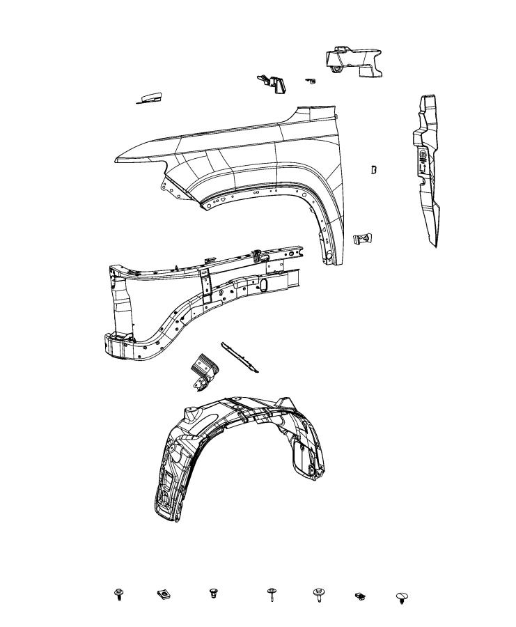 Diagram Front Fender. for your Chrysler 300  M