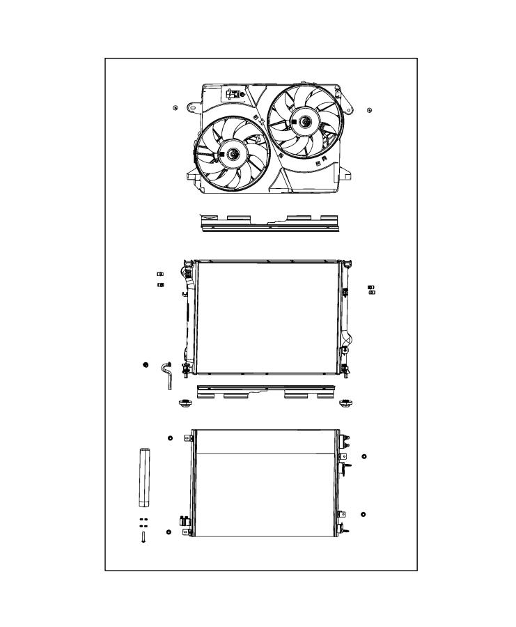 Diagram Cooling Modules and Related Parts. for your 2018 Dodge Challenger   