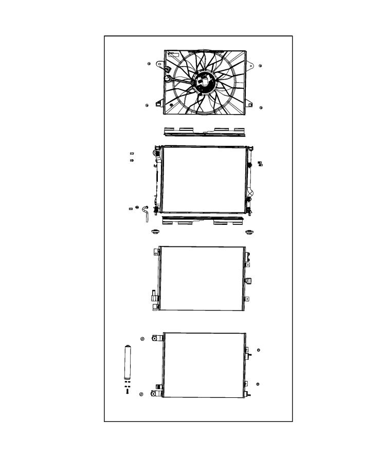 Diagram Cooling Modules and Related Parts. for your 2018 Dodge Challenger   