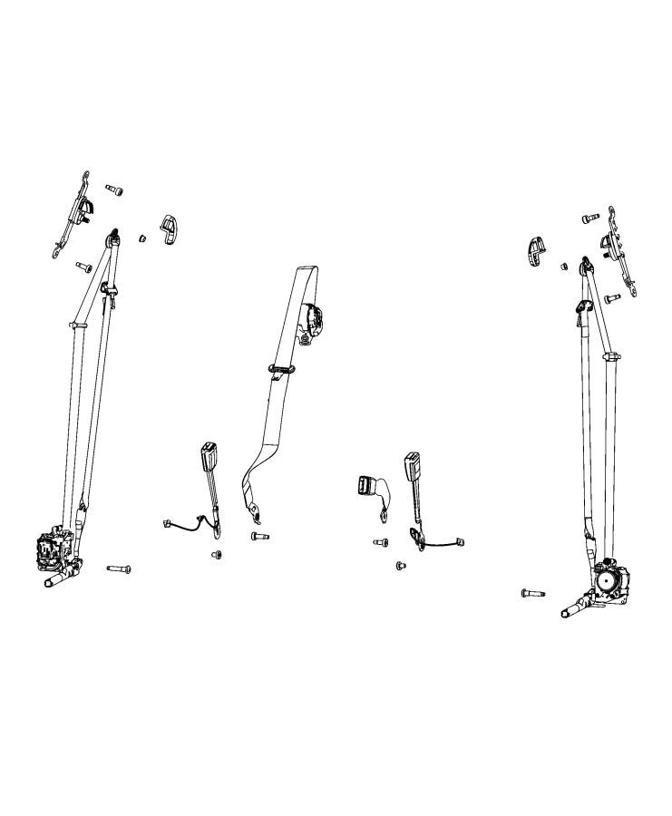 Seat Belts, First Row. Diagram