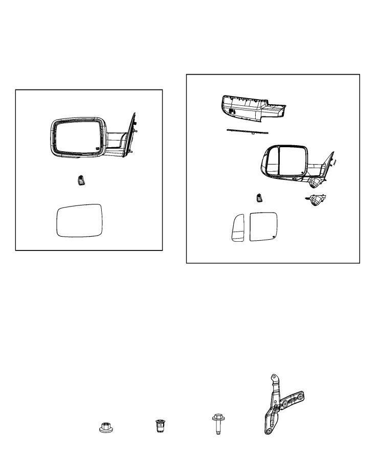 Diagram Mirror, Exterior. for your 2022 Ram 2500 6.4L Hemi V8 4WD LARAMIE CREW CAB 