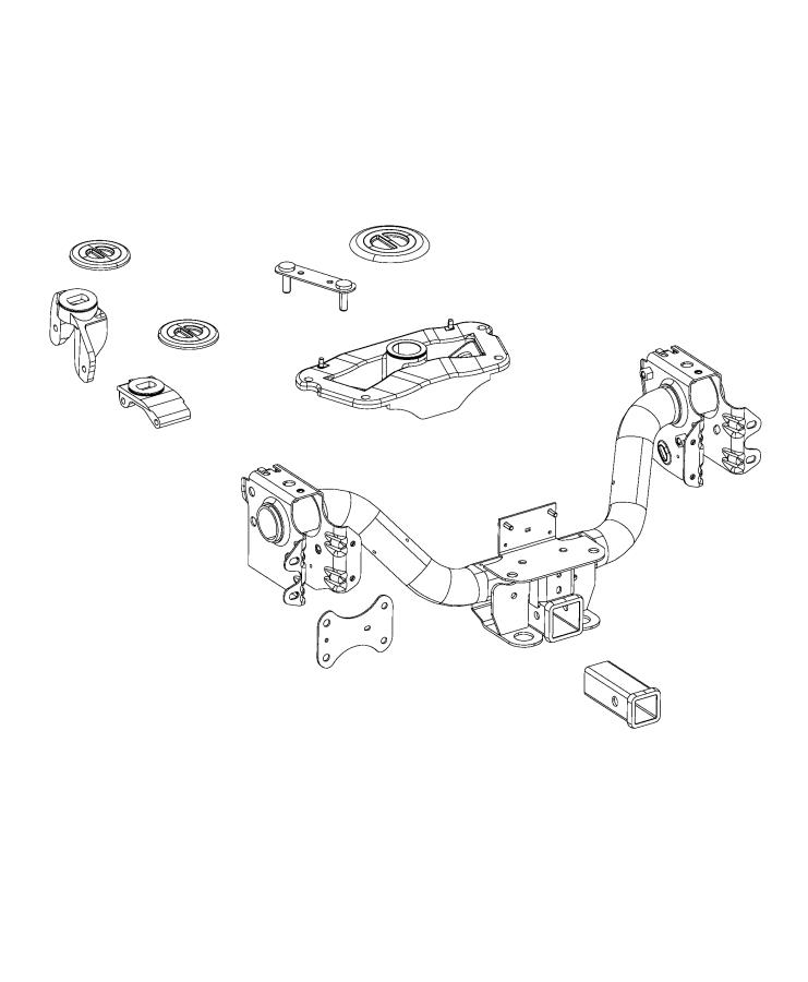 Diagram Tow Hooks and Hitches, Rear. for your 2016 Ram 2500 5.7L Hemi V8 A/T ST REG CAB 8 FT BOX 