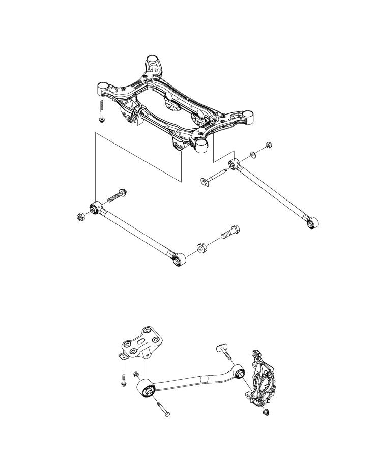 Diagram Crossmember, Rear. for your 2002 Chrysler 300  M 