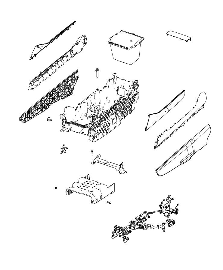 Diagram Floor Console, Front. for your Ram