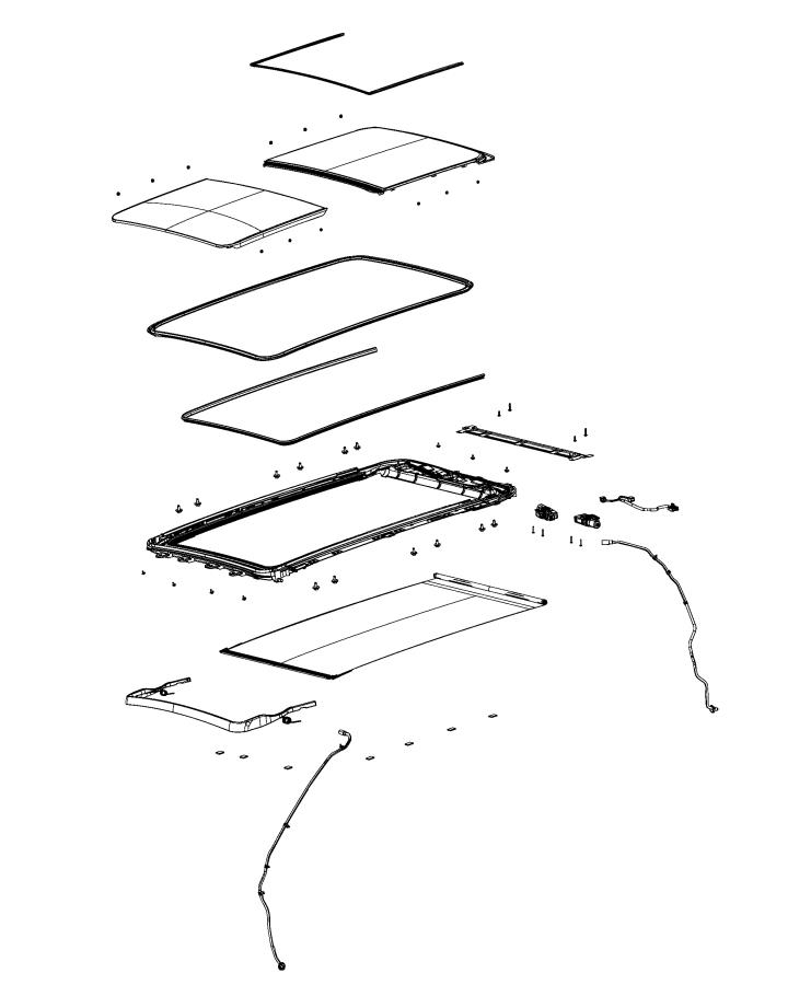 Diagram Sunroof and Related Parts. for your 2000 Chrysler 300  M 