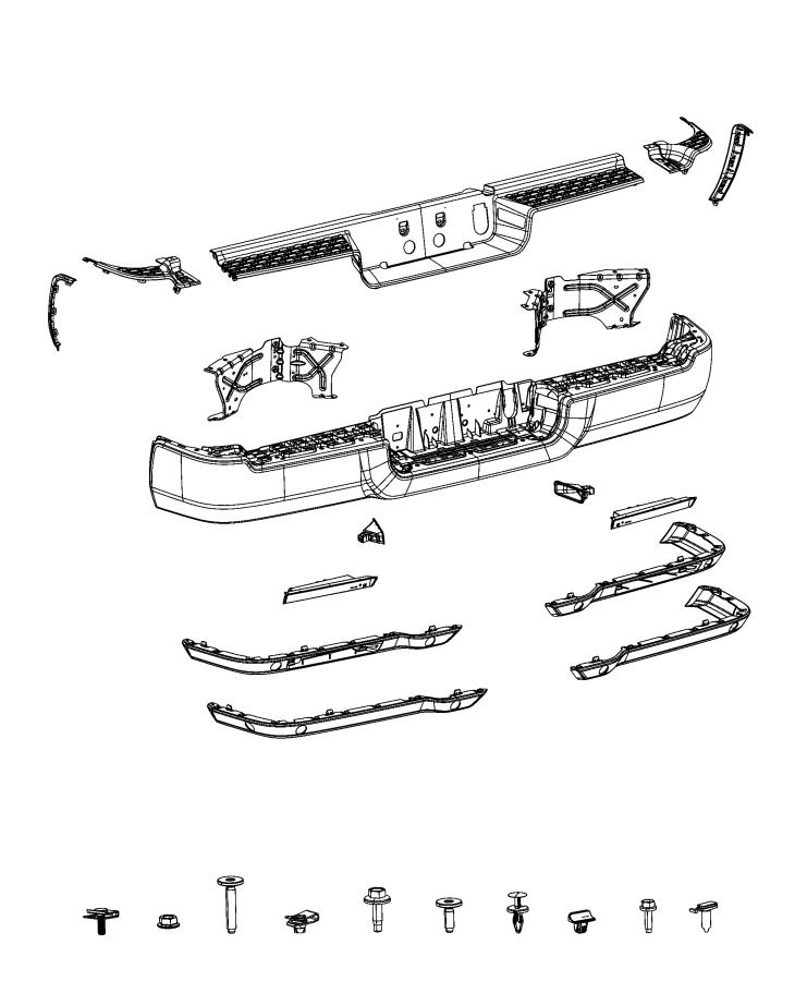 Diagram Bumper, Rear. for your 1999 Chrysler 300  M 