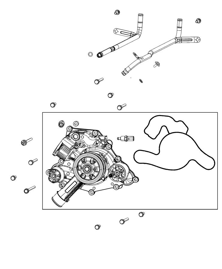 Diagram Water Pump and Related Parts. for your Chrysler