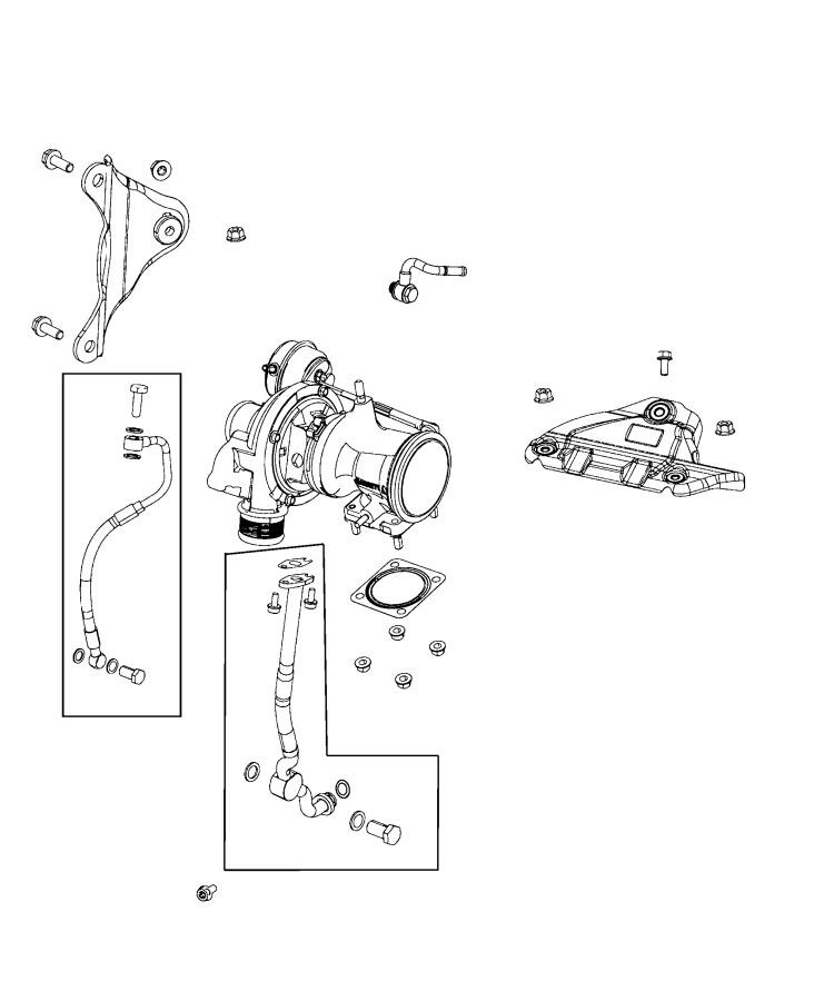 Diagram Turbocharger And Oil Hoses/Tubes 1.4L Turbo. for your Fiat 124 Spider  