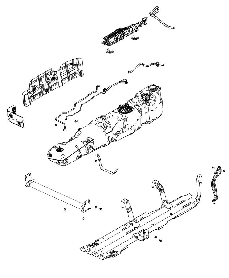 Diagram Fuel Tank and Related Parts. for your 2022 Ram 1500  Limited Longhorn Crew Cab 