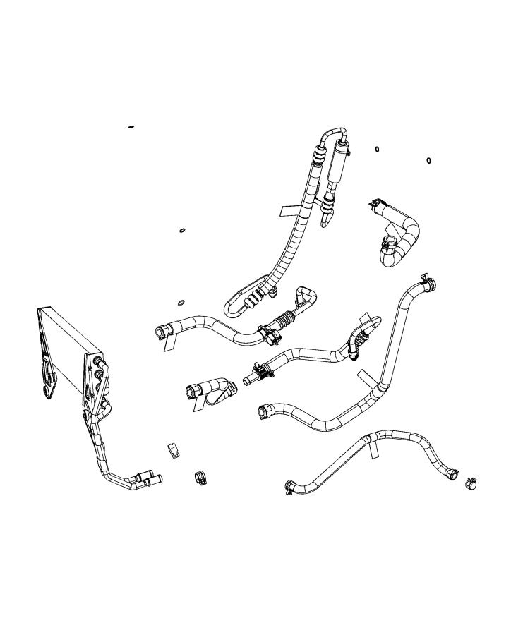 Power Steering Hoses. Diagram