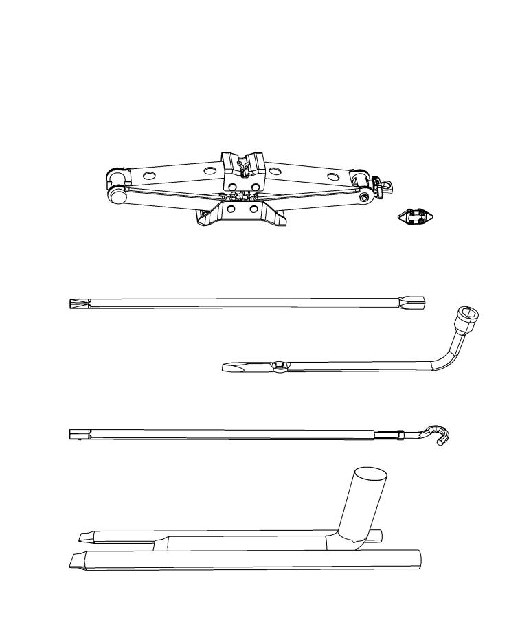 Diagram Jack Assembly And Tools. for your Jeep Gladiator  