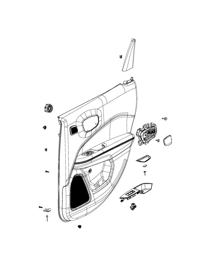 Diagram Rear Door Trim Panels. for your 2017 Jeep Wrangler   