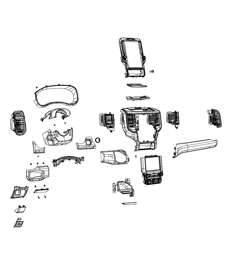 Diagram Instrument Panel - Trim. for your 2000 Chrysler 300  M 