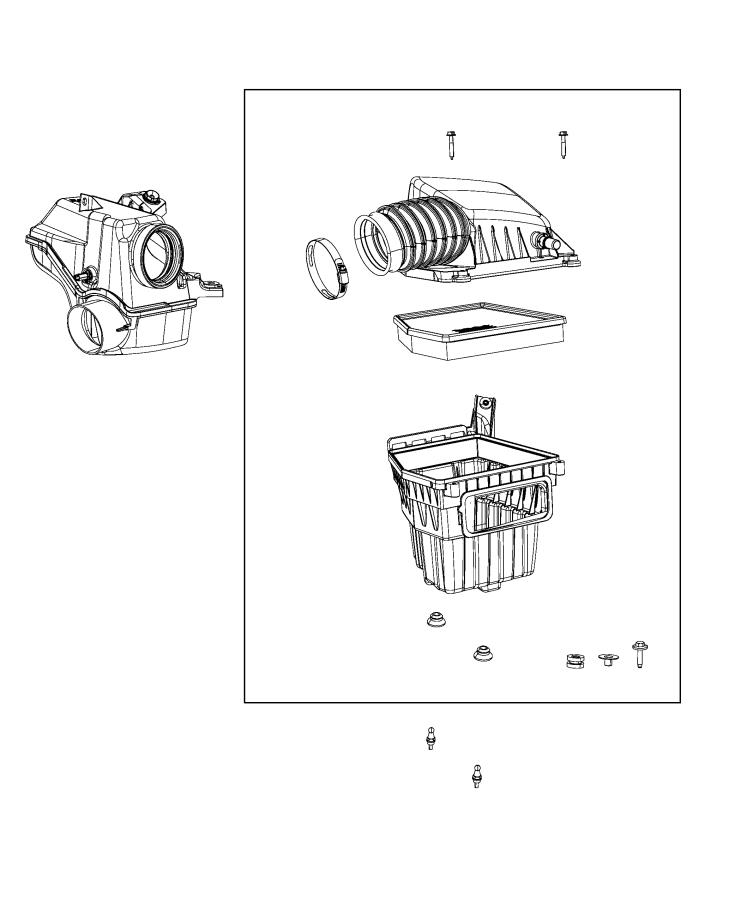 Air Cleaner and Related Parts. Diagram